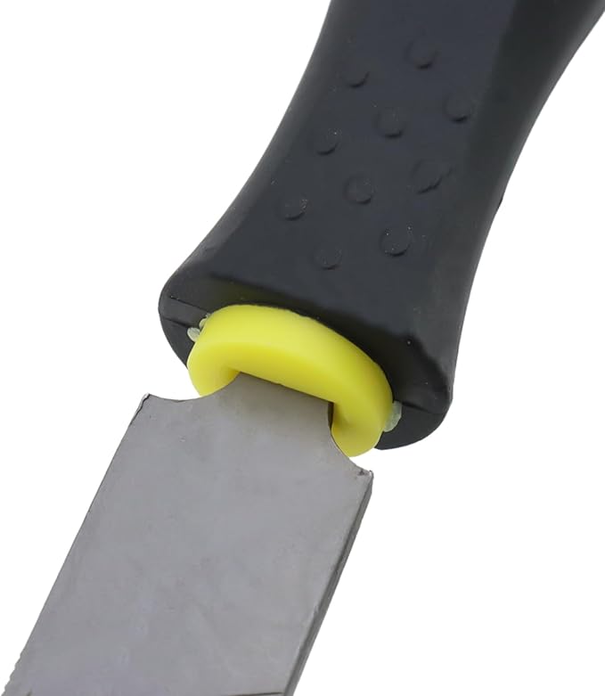 1 Pcs 8in Length Flat File, High Carbon Steel Hand File with PVC Anti-collision Handle for Refining, Removing, Shaping and Scraping Projects, Used in Jade, Ceramic, Metal Polishing