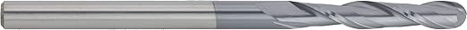 CME 5 pcs Micrograin Carbide End Mills, Ball Nose, TiAlN Coated, 3/16" Mill Diameter, 1 1/8" Length of Cut, 3" Overall Length, 2 Flute, Center Cutting