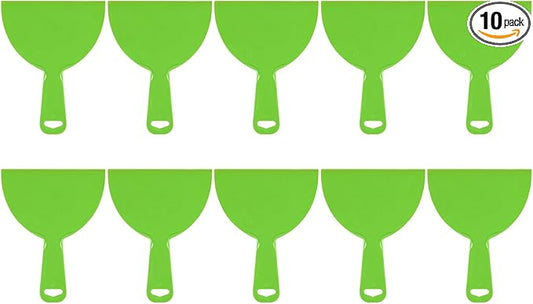 HARFINGTON 10pcs Putty Scraper 6" Width 4mm Thin Flexible Plastic Putty Knives for Taping Drywall Spreading Painting Wall Scratching