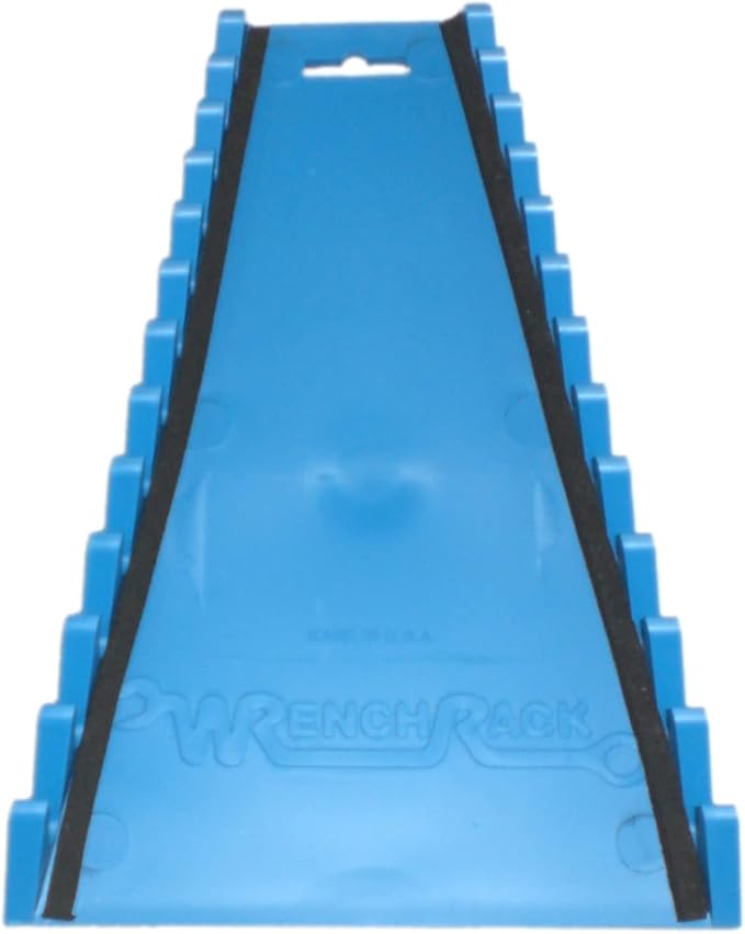 Protoco 2071 Reverse Wrench Rack, 12 Piece, Magnetic, Tool Organizer for Tool Box, Tool Cart or Wall Mounted, Blue
