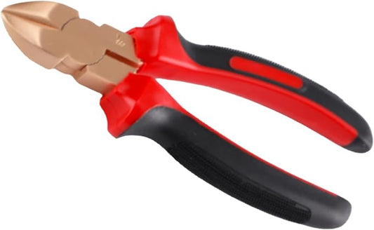Non Sparking Diagonal Cutting Pliers Length 200mm (7-7/8 Inch) Aluminum Bronze Copper, Spark Free Safety, Non-Magnetic and Corrosion-Resistant