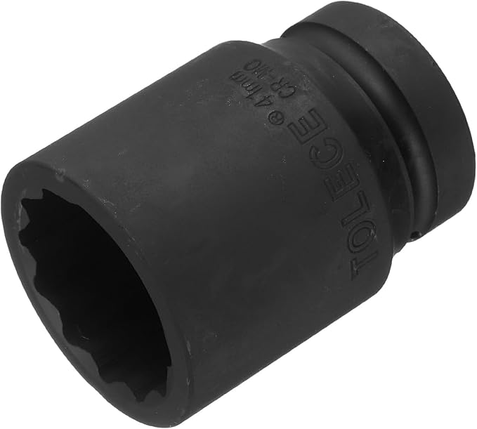 uxcell 1" Drive 41mm 12-Point Impact Socket, CR-MO Steel 80mm Length, Standard Metric Sizes