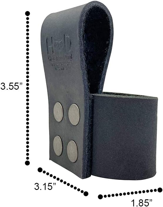 Hide & Drink, Leather Hammer Holder/Axe Holster/Tool Organizer/Sheath/Case/Woodwork, Handmade Includes 101 Year Warranty (Large, Charcoal Black)