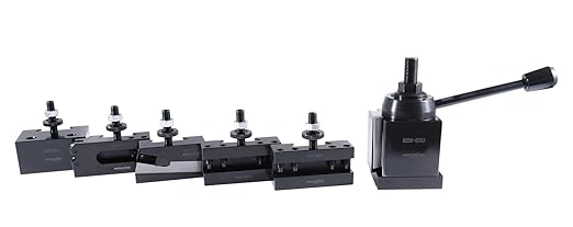 Accusize Industrial Tools 13-18'' Wedge Type Quick Change Tool Post 6 Pc for 300 Cxa, 0251-0333