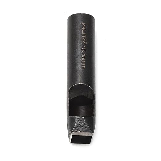 WUTA Square Leather Hole Punch,Steel Hollow Punch Tool Set for Belt,Watch Band,Leather Crafting（15 * 15mm ）