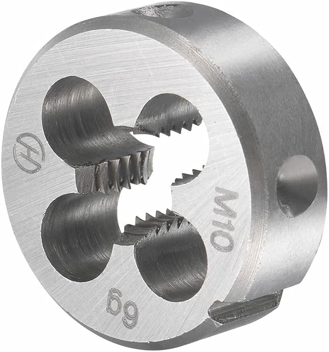 Mactoom 10mm x 1.5 HSS Metric Tap and Die Set Right Hand Thread,Tapping DIY Tool 3pcs (M10 x 1.5mm)