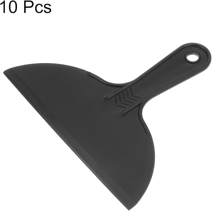HARFINGTON 10pcs Putty Scraper 8" Width 6mm Thin Flexible Plastic Putty Knives for Taping Drywall Spreading Painting Wall Scratching