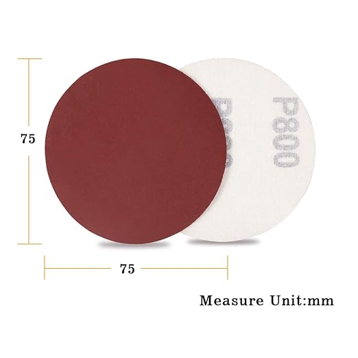 SPEEDWOX Sander Disc 100pc Sanding Hook and Loop Sandpaper 800 Grit Sanding Discs 3 Inch Sandpaper for Wood Drill Grinder Rotary Tools No Hole