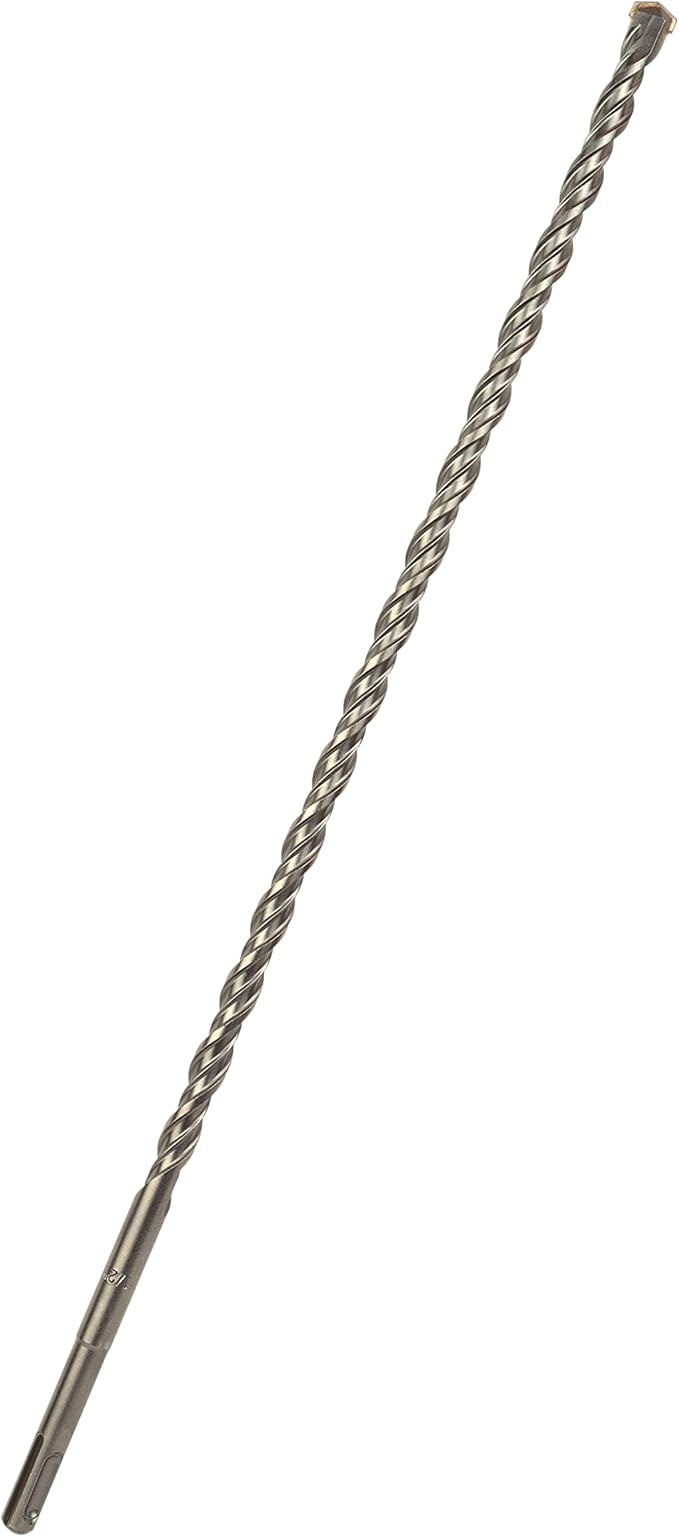3/8 Inch x 18 Inch SDS Plus Rotary Hammer Drill Bit, Carbide Tipped for Brick, Stone, and Concrete (3/8" x 16" x 18")