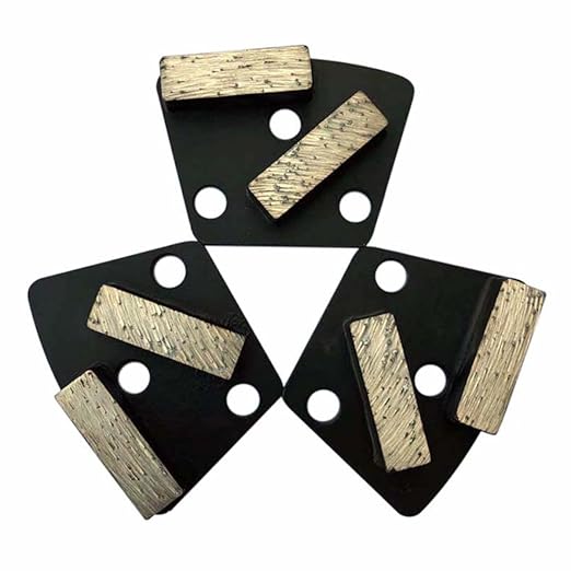Trapezoidal Diamond Grinding Discs for Warrior, XtremePolishing & ASL Grinders, 18/20 Grit, Hard Bond, Set of 3PCS