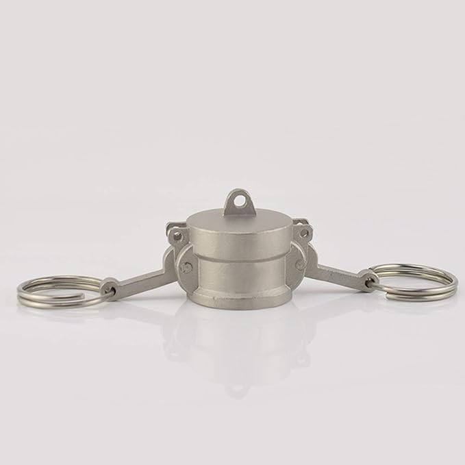2PCS Cam and Groove Fitting, Aluminum, Type DC, 2" Dust Cap, with 2PCS Camlock Gasket Fitting (2")