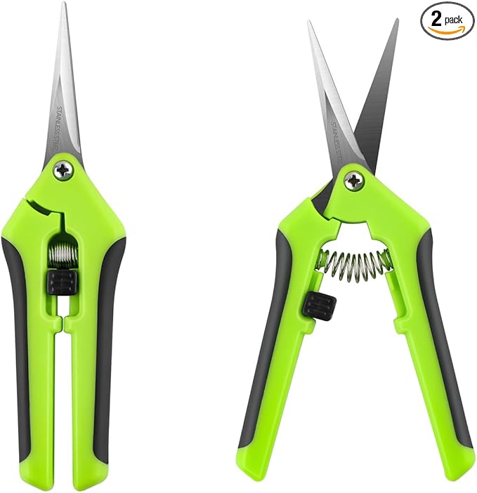 2PCS Ergonomic Spring-Action Scissors,Spring-Loaded Craft Shears with Stainless Steel Blades,for Cutting Intricate Details and Tight Patterns for People with Arthritis or Limited Hand Strength
