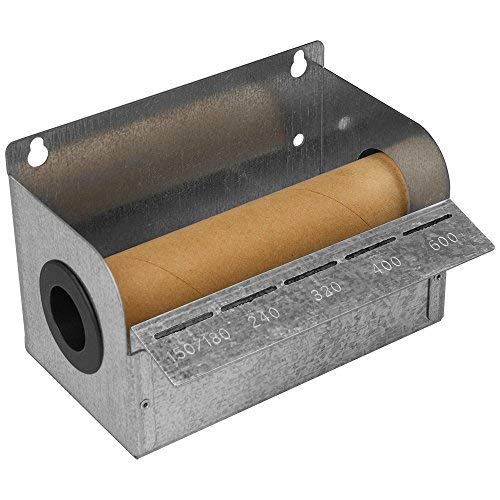 Steel Dispenser with Multi-Roll Assorted Abrasive Rolls for Wood Turners, Wood, Metal Workers, Automotive Body Work in Assorted Grits 150, 240, 320, 400 and 600 Grit Rolls