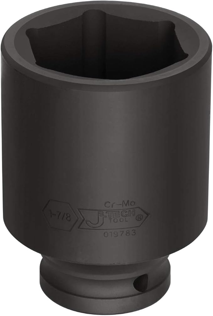 Jetech 3/4 Inch Drive 1-7/8 Inch Deep Impact Socket, Made with Heat-Treated Chrome Molybdenum Alloy Steel, 6-Point Design, SAE