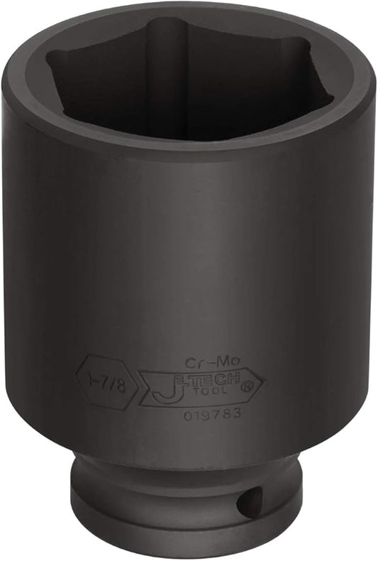 Jetech 3/4 Inch Drive 1-7/8 Inch Deep Impact Socket, Made with Heat-Treated Chrome Molybdenum Alloy Steel, 6-Point Design, SAE