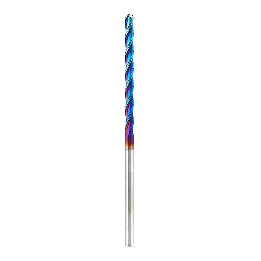 Amana Tool 46295-K CNC Spektra Extreme Tool Life Coated SC 2D and 3D Carving 0.10 Deg Tapered Angle Ball Nose x 1/8 D x 1/16 R x 1-1/2 CH x 1/8 SHK x 3 Inch Long x 3 Flute Router Bit
