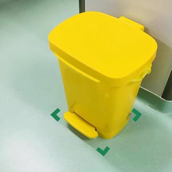 Beiyier 100 Pack 5s Location Marking Corner, 2x2x0.8 Inch L Shaped Graphical Floor Marker for Office Desk Table Top, Warehouse Floor (Green)