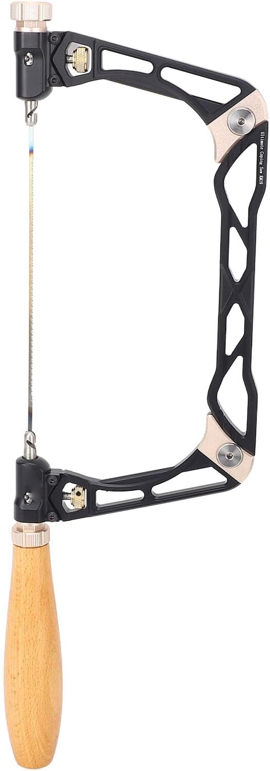 Coping Saw Kit Set,Woodworking U Shaped Aluminum Curved Saw Wooden Handle, for Woodworking, Plastic, Rubber, and Soft Metal Cutting