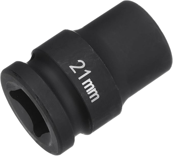 HARFINGTON 6-Point Impact Socket 3/4" Drive 21mm Metric 40Cr Alloy Steel Spindle Axle Nut Impact Socket