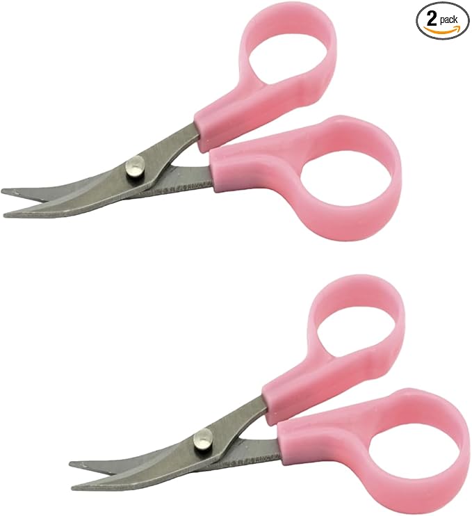 4-3/4" Sharp Curved Tip Needlework Cutter Applique Embroidery Scissors (Pack of 2)