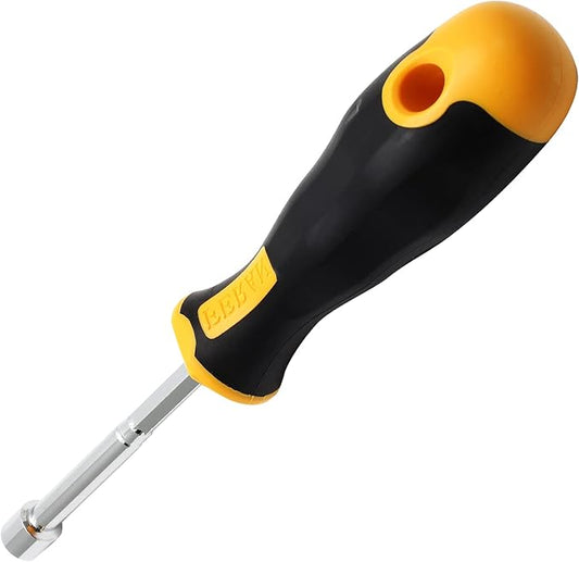 Piutouyar 7mm Socket Wrench Screwdriver, Hex Nut Driver, Steel Cushion Grip Screwdriver for Hand-Making, Repair
