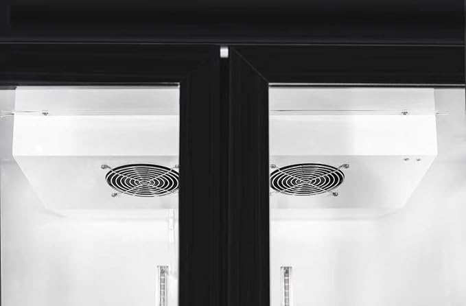 51" Commercial Glass 2 Door Display Refrigerator Merchandiser - Upright Beverage Cooler With Led Lighting
