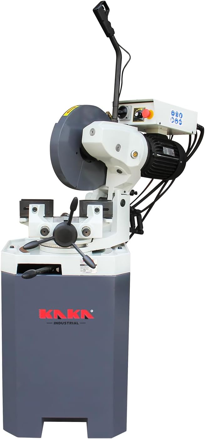 KAKA INDUSTRIAL Circular Coldsaw, 14 inch Variable Speed Metal Cutting Saw, 2HP 1-Phase Motor, 20-41 RPM, with Swivel Head and Coolant System for Steel and Ferrous Metals - CS-14V