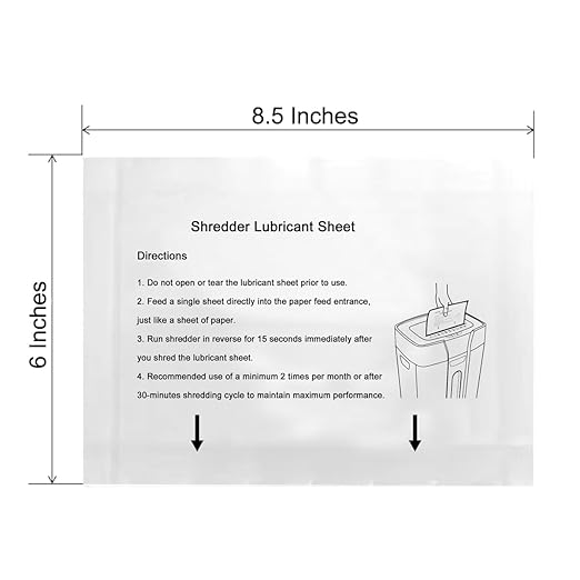 Paper Shredder Lubricant Sheets with Shredder Oil for Blades Sharpening, Reduce Jam(12PACK)