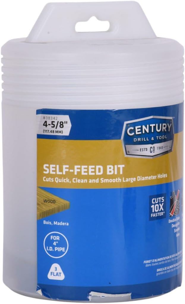 Century Drill & Tool 38342 Self Feed Wood Bit, 4-5/8"
