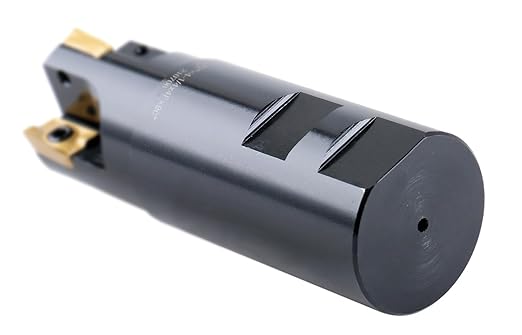 Accusize Industrial Tools 1-1/2" 90째 Square Shoulder Indexable End Mill w/ 10 add'l APKT1604 Inserts, 1-1/2" Shank, 4-1/4" OAL, 0.551" ap, 4 Flutes, APKT1604, Carbide Inserts, 0056-0924+0056-1604