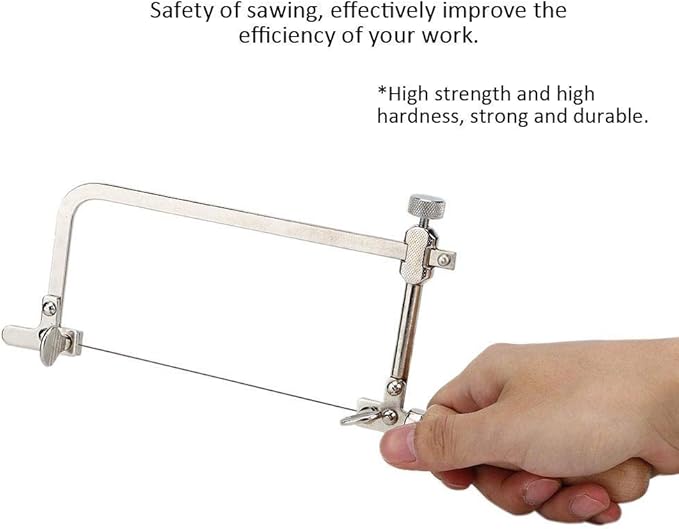Woodworking Steel Saw,Multitool Wood Handle Jewelry Tool Making Cutting Handle Equipment Saw Bow Pull Flower Hardware Saw Hacksaw Frame Jewelry Tools Oscillating Saw Tool(#2)