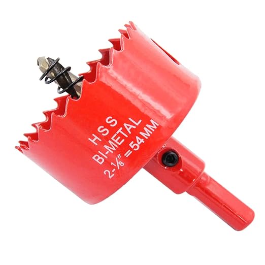 2.1 inch Hole Saw, LAIWEI bi-Metal Hole Cutter. for Drilling Wood, Aluminium Profiles, PVC, plasterboard, etc. Round Knife Calibre 2-1/8"(54mm)