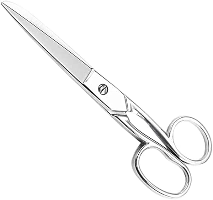Craft Scissors - Sharp Blades, Soft Grip Handle, Multipurpose - Suitable for Sewing, Arts, Crafts, Office, School and Home (Silver, 7 inch)