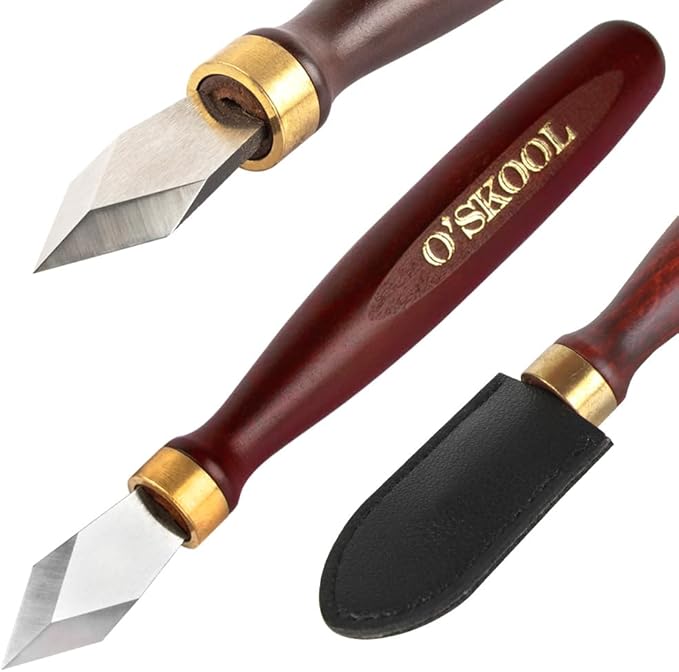 O'SKOOL Marking Knife High Speed Steel Blade Beechwood Handle - Precision and Durability for Professional Woodworkers, MAM016