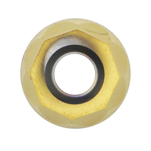 10pcs Carbide Milling Insert RPMT1204 竊?R6竊덿ound,CNC Milling Machine Indexable Milling Insert,Tungsten Steel Surface Golden Coating, Very Suitable for Processing Steel and Stainless Steel.