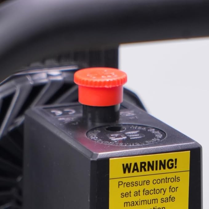 MZB 6.4 Gallon Ultra Quiet Air Compressor 110V/60Hz Steel Tanks Oil-Free 78dB Noise Level Air Compressor with Wheels for Spray Painting, Auto Repair, Carpentry Decoration