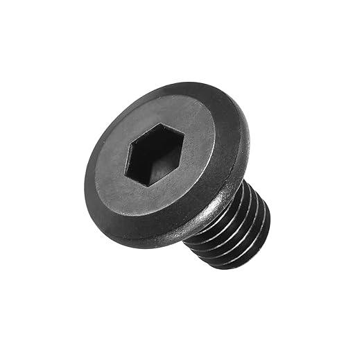 METALLIXITY Flat Head Hex Socket Cap Screws Bolts(M8-1.25x10) 20Pcs, Steel Hex Socket Furniture Bolts Screws - for Furniture Woodworking Project, Black