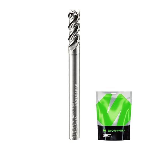 4mm Shank End Mill 4mm Cutting Dia. 4 Flutes AlCrN Coated Carbide Square CNC End Mills, Apply for Alloy Steel, Stainless Steel, and Various Cast Iron
