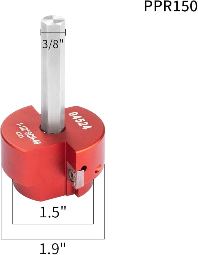 2 Wings PVC Pipe Reamer, Plastic PVC Pipe Fitting Saver Kit Fit into Standard 1/2" Drills 1.5inch Head Socket Saver Tool
