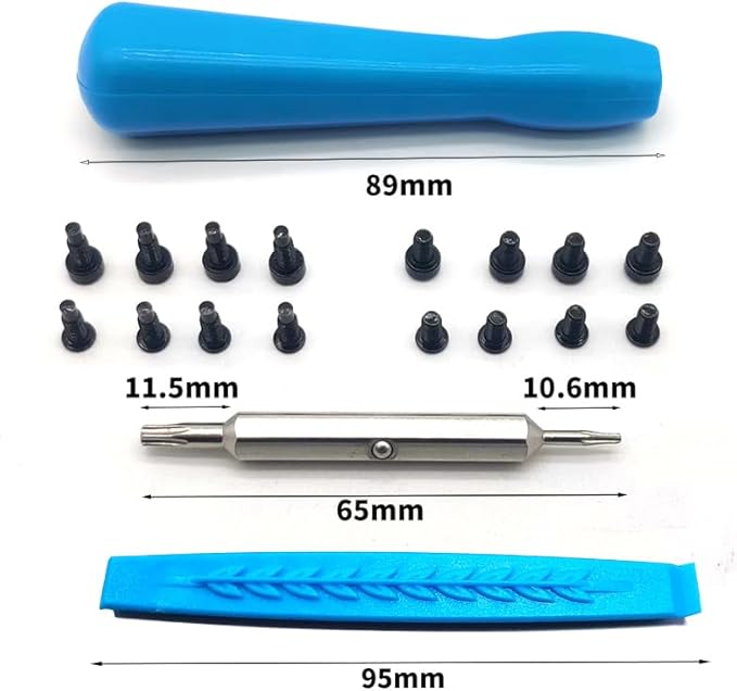 Battery replacement and WiFi password reset T6 T15 circular screwdriver head set, suitable for all circular video doorbell models (blue) gift of 20 original specification screws.