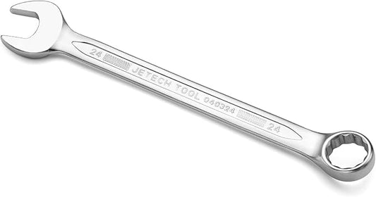 Jetech 24mm Metric Combination Wrench - Premium Industrial Grade Spanner: 12-Point Box End, 15-Degree Offset, Durable Chrome Vanadium Steel, Sand Blasted Finish