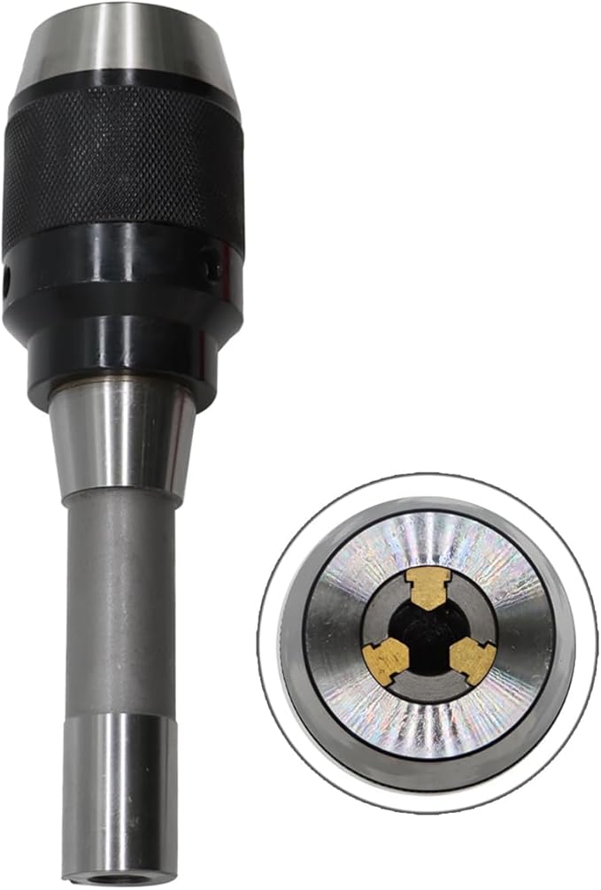 1/64"-1/2" Heavy Duty R8 Shank Lathe Keyless Drill Chuck Special Titanium Jaws