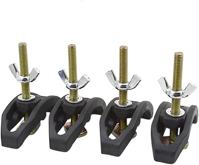 4-Piece Arcuate Press Plate Clamps, T-Track Hold-Down Fixtures, Universal CNC Router & Drill Press Accessories, Heavy Duty Workpiece Holding for Woodworking, Metalworking, and Engraving Machines