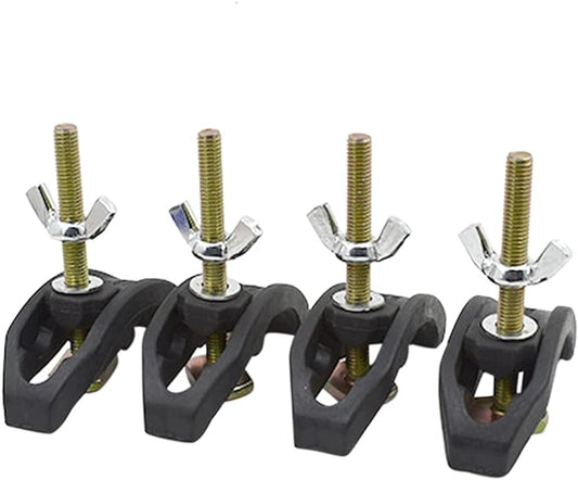4-Piece Arcuate Press Plate Clamps, T-Track Hold-Down Fixtures, Universal CNC Router & Drill Press Accessories, Heavy Duty Workpiece Holding for Woodworking, Metalworking, and Engraving Machines