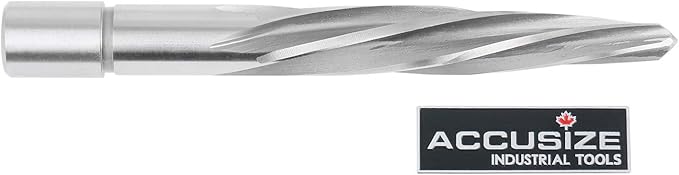 Accusize Industrial Tools 11/16'' H.S.S. Aligning Reamer with 3/4'' / 0.75'' Weldon Shank, Spiral Flute, 0521-1116