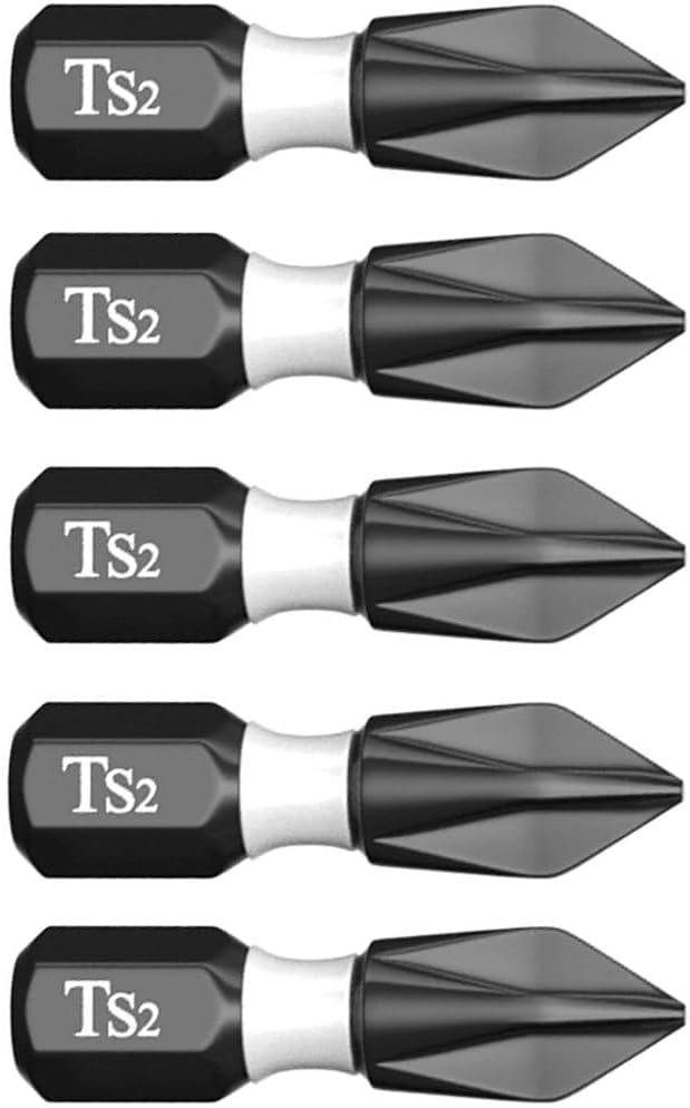 10PCS Cross Head Screwdriver Bit Sets, Tungsten Steel Electric Screwdriver Head Set High Hardness Magnetic Cross Head S2 Alloy Bits Nickel Plated Rust Resistance