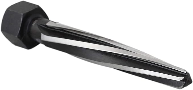Accusize Industrial Tools H.S.S. Aligning Reamer - 15/16'' Diameter, 5'' Flute Length, 7'' OAL, Hex Shank, Spiral Flute, 0523-6045