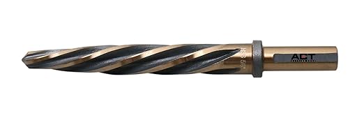 Accusize Industrial Tools - 4 Pc High-Speed Steel Spiral Flute Car Reamer Set, Gold Oxide Finish, Sizes 3/8", 1/2", 5/8", 3/4", Fits 3/8'' & 1/2'' Chuck, 0522-1800