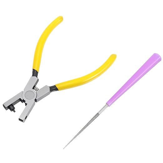 2PCS 2mm Leather Hole Punch Tool Watch Band Punches Plier, Hand Held Belt & Shoe Strap Puncher Tool, Handheld Wrist Belts Leather Hole Maker for DIY Craft & Fabric