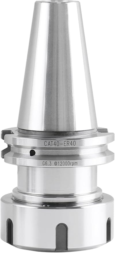 Accusize Industrial Tools Cat40 Shank and 15 Pc Er40 Collet Set with Wrench in Fitted Strong Box, 1/8 to 1 inch, Ct40-Er40
